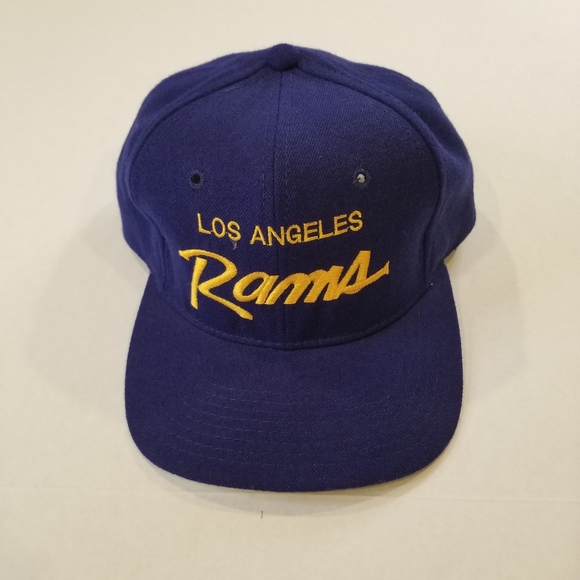 Los Angeles Rams Vintage Snapback Sports Specialties Script Trucker Back Wool - Picture 1 of 6